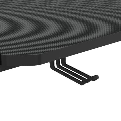 Pelipöytä FALCON LED mukana RGB taustavalo 156x60 cm musta