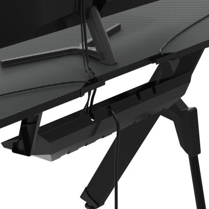 Pelipöytä FALCON LED RGB taustavalo 116x60 cm musta