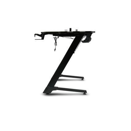 Pelipöytä SNAKE LED mukana RGB taustavalo 100x60 cm musta