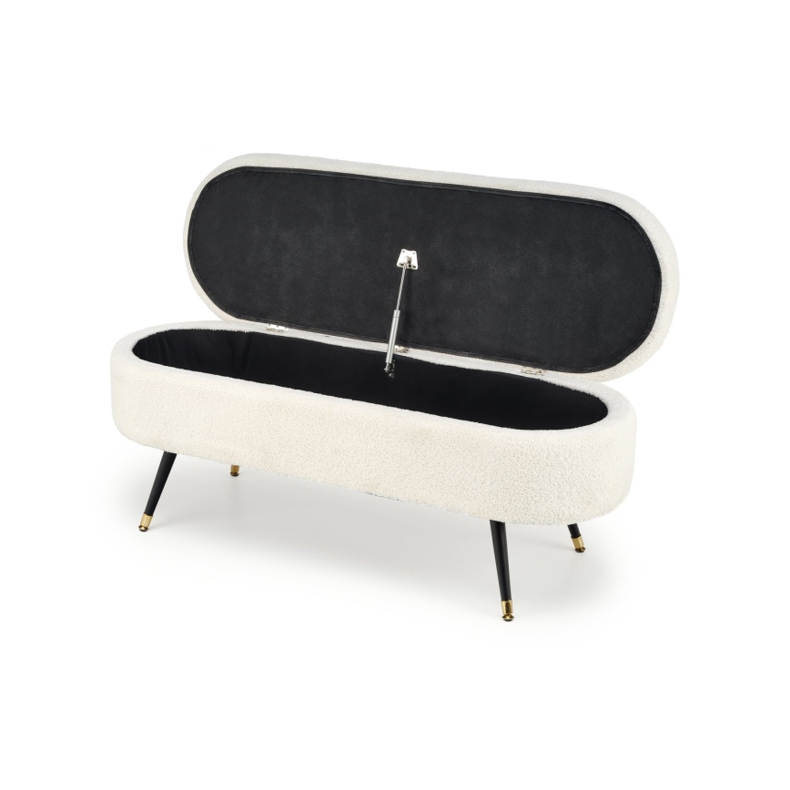 Penkki jossa on säilytystilaa AVEIRO 46x120 cm valkoinen