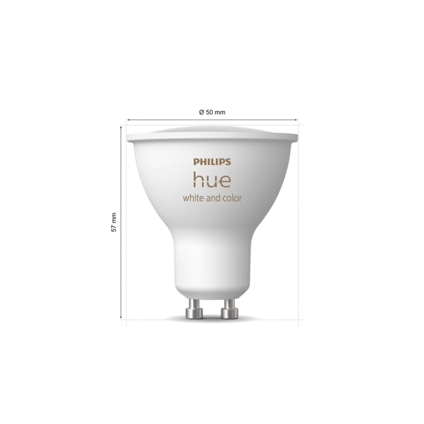 Aloituspaketti Philips Hue WHITE AND COLOR AMBIANCE 3xGU10/4,2W/230V 2200-6500K + Hue bridge