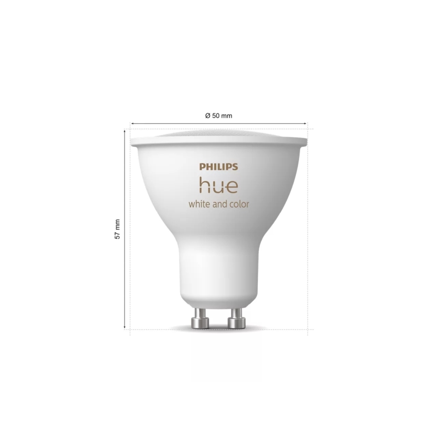 Philips Hue WHITE AND COLOR AMBIANCE -peruspaketti 3xGU10/4,2W 2000-6500K + yhdistämislaite