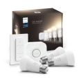 Peruspaketti Philips Hue WHITE 3xE27/9,5W 2700K + Hue Bridge ja himmennin