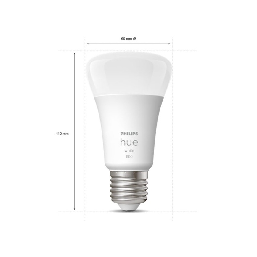 Peruspaketti Philips Hue WHITE 3xE27/9,5W 2700K + Hue Bridge ja himmennin