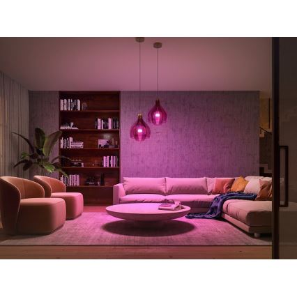 Perussetti Philips Hue WHITE AND COLOR AMBIANCE 3xE27/9W/230V 2000-6500K + Hue bridge