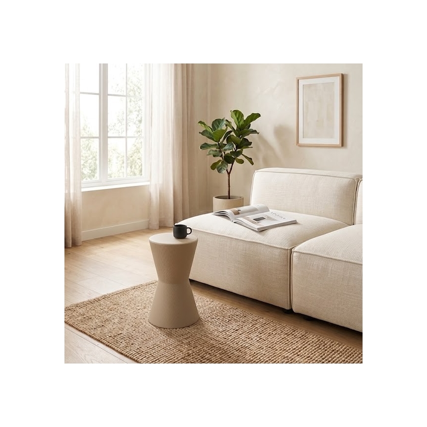 PETIT-sivupöytä, halkaisija 29 cm, beige