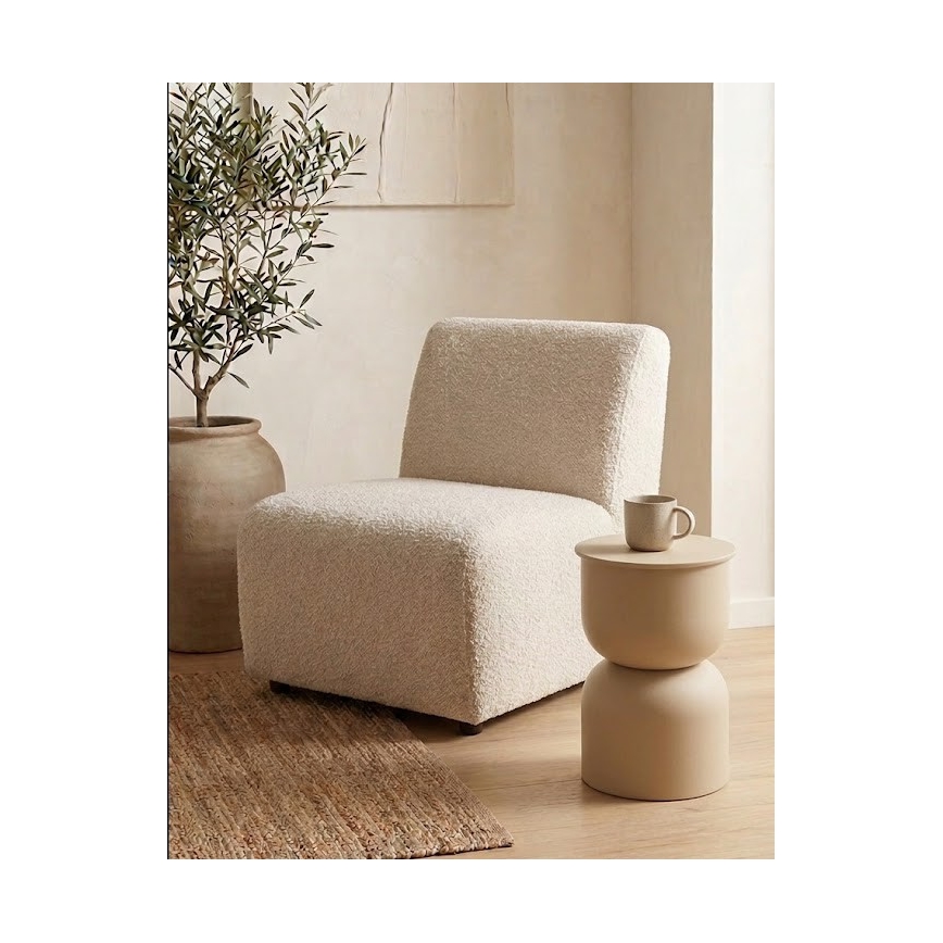 PETIT-sivupöytä, Ø 31 cm, beige