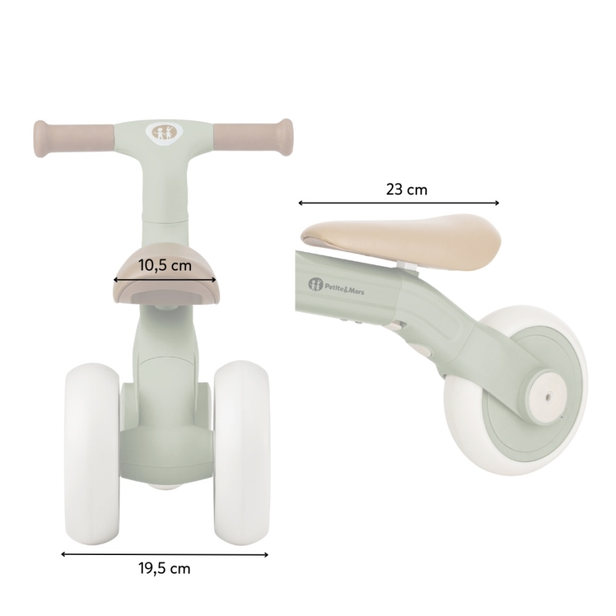 PETITE&MARS - 3-in-1 lasten kolmipyörä BINGO Salviavihreä