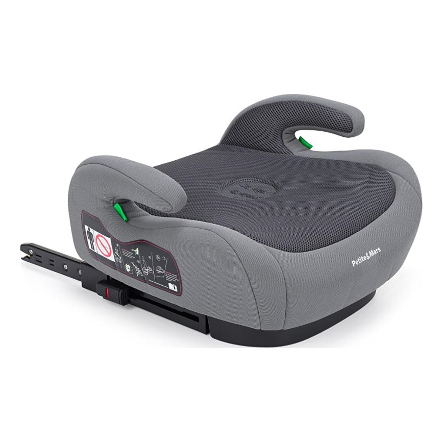 PETITE&MARS - Auton korokeistuin OPTIMUS PRO i-Koko 125-150 cm (22-36 kg) harmaa