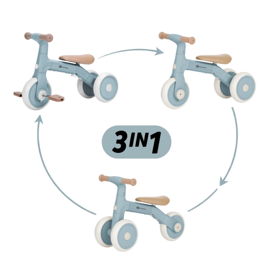 PETITE&MARS - Lasten 3-in-1-potkupyörä BINGO Stering Blue