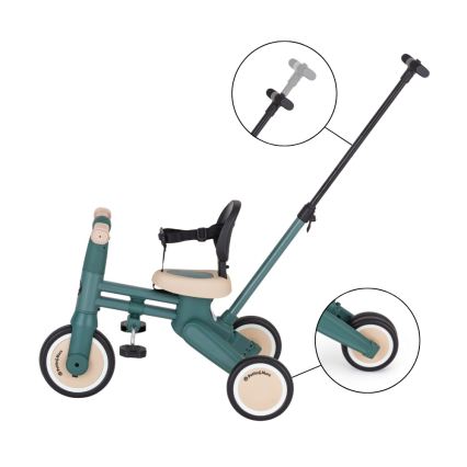 PETITE&MARS - Lasten 4-in-1 kolmipyörä DRIFT Misty Green