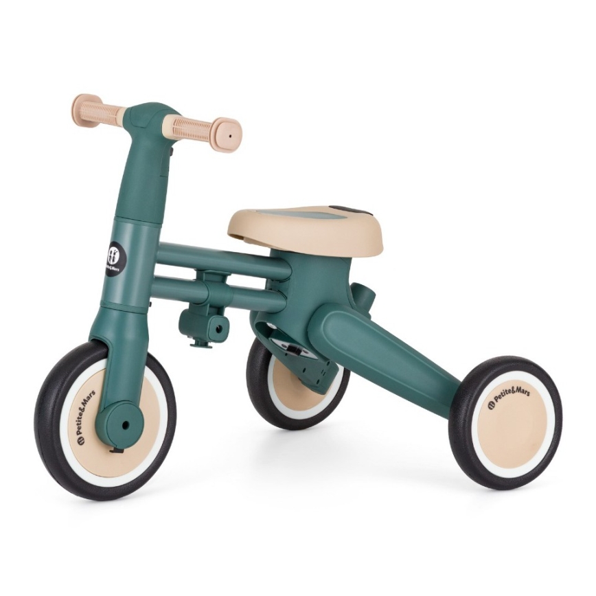 PETITE&MARS - Lasten 4-in-1 kolmipyörä DRIFT Misty Green