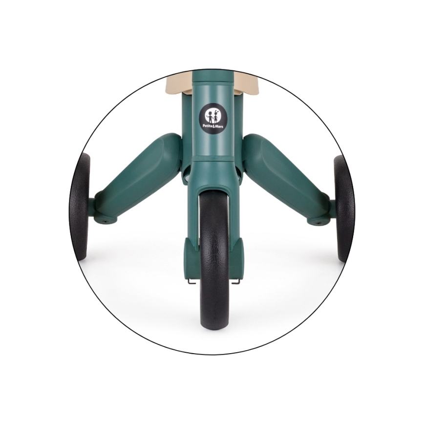 PETITE&MARS - Lasten 4-in-1 kolmipyörä DRIFT Misty Green
