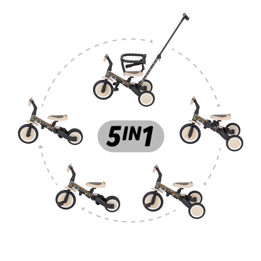 PETITE&MARS - Lasten 5-in-1 kolmipyörä TURBO LIMITED City Beat