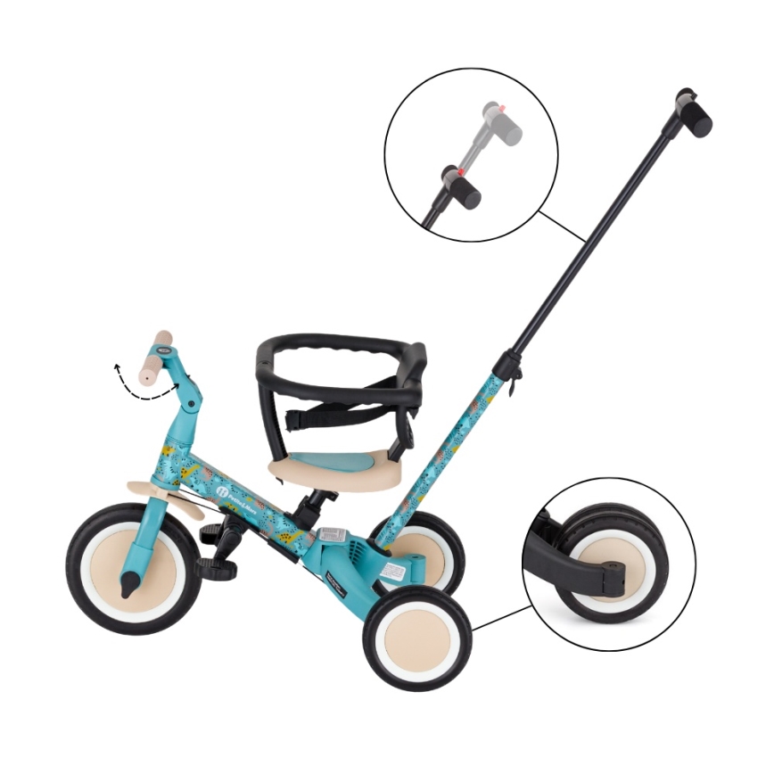 PETITE&MARS - Lasten 5-in-1 kolmipyörä TURBO LIMITED Dino Park