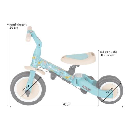 PETITE&MARS - Lasten 5-in-1 kolmipyörä TURBO LIMITED Dino Park