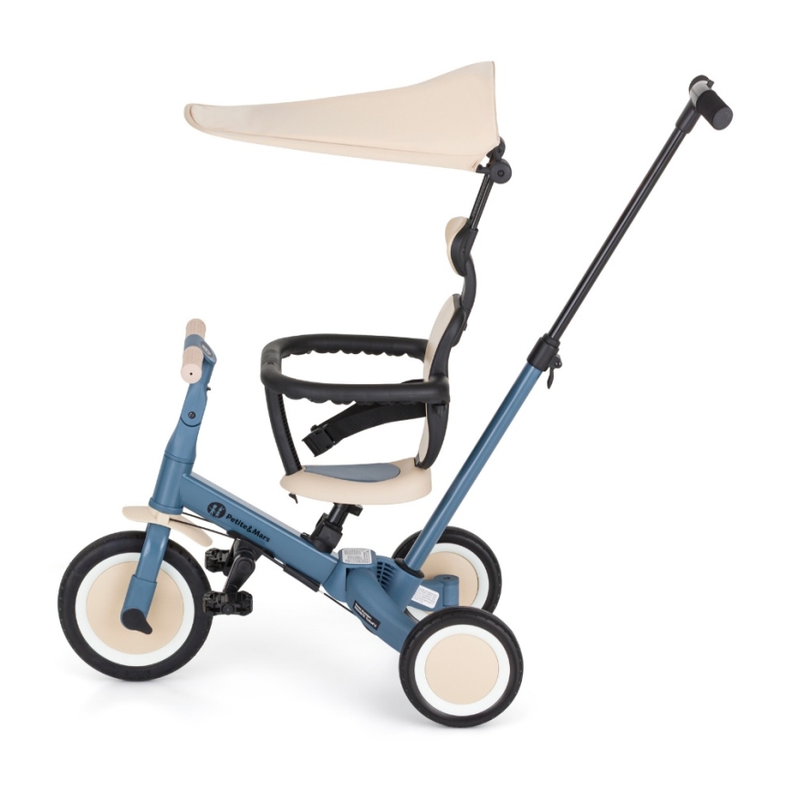 PETITE&MARS - Lasten 5-in-1 kolmipyörä TURBO PLUS Ocean Blue