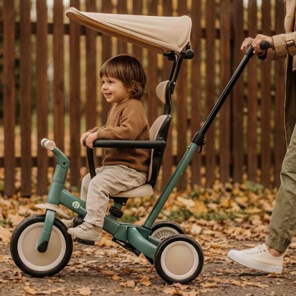 PETITE&MARS - Lasten 5-in-1 kolmipyörä TURBO PLUS Utuisen vihreä