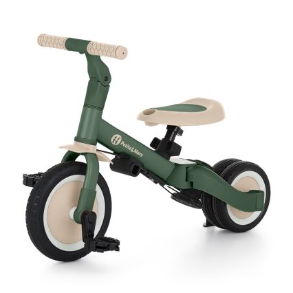 PETITE&MARS - Lasten 5-in-1 kolmipyörä TURBO PLUS Utuisen vihreä