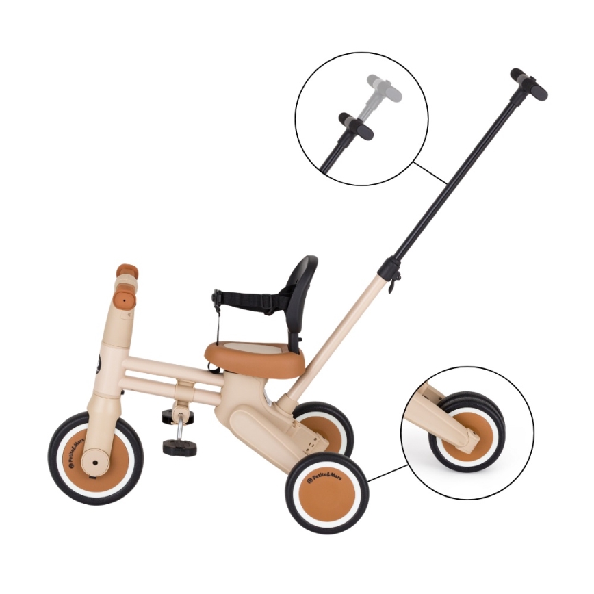 PETITE&MARS - Lasten kolmipyörä 4-in-1 DRIFT Aavikon hiekka