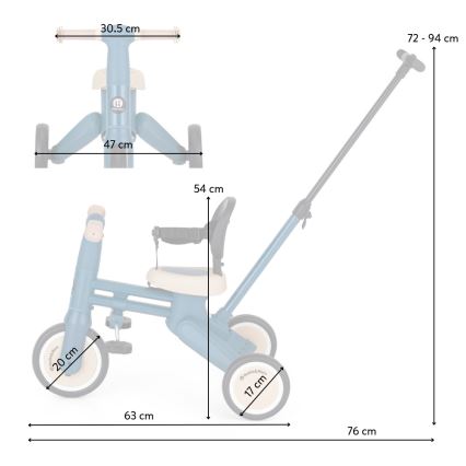 PETITE&MARS - Lasten kolmipyörä 4-in-1 DRIFT Aavikon hiekka