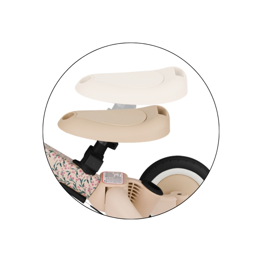 PETITE&MARS - Lasten kolmipyörä 5-in-1 TURBO LIMITED Pink Meadow
