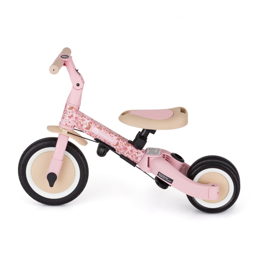 PETITE&MARS - Lasten kolmipyörä 5-in-1 TURBO LIMITED Rosy Wilderness