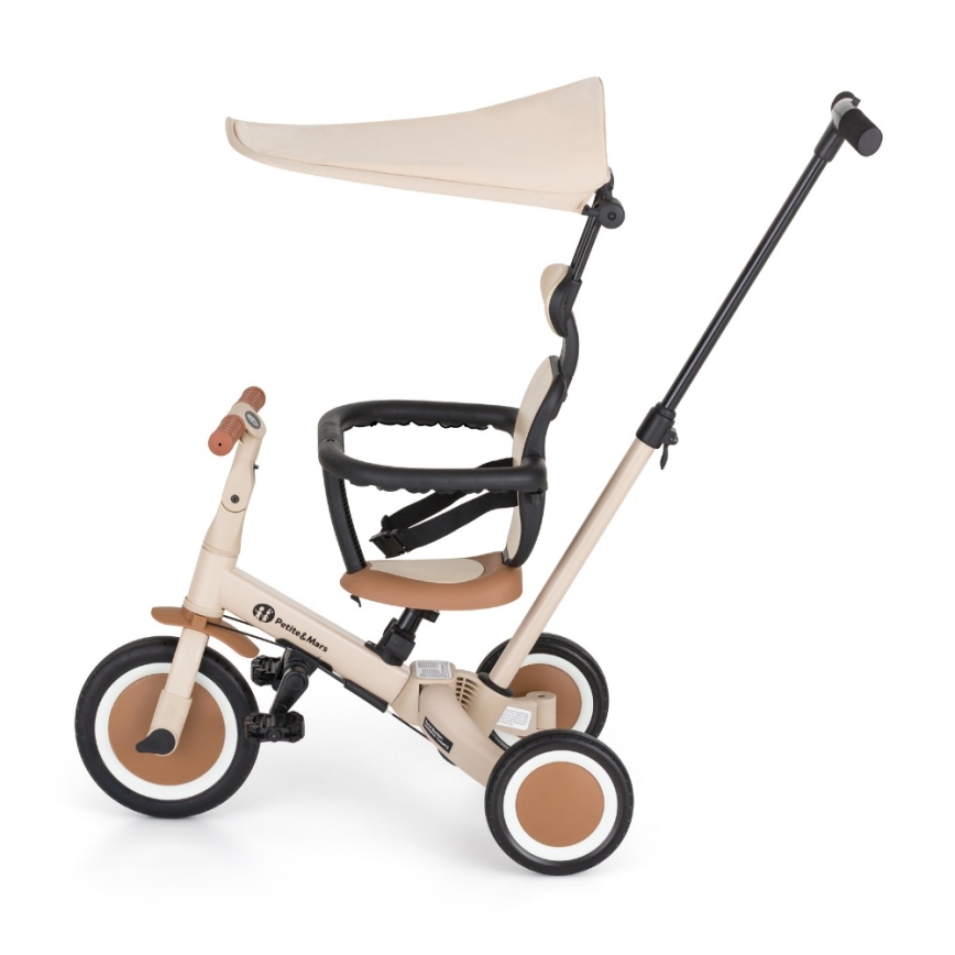 PETITE&MARS - Lasten kolmipyörä 5-in-1 TURBO PLUS Aavikkohiekka