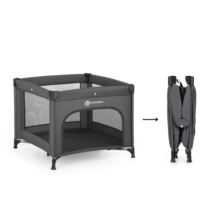 PETITE&MARS - Lasten matkaleikkiaita NOOK Urban Charcoal Grey