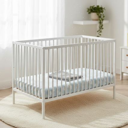 PETITE&MARS - Lasten pinnasänky NELA BEECH 120x60 cm valkoinen/pyökki