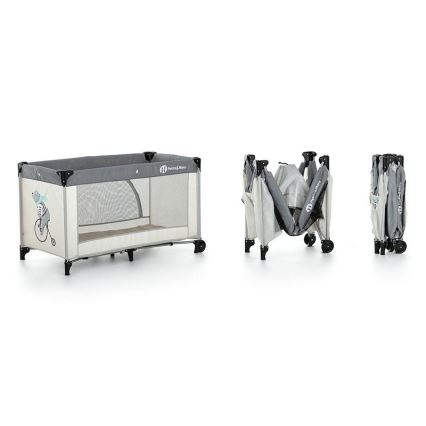 PETITE&MARS - Matkasänky NYJA TEDDY BIKER harmaa/beige