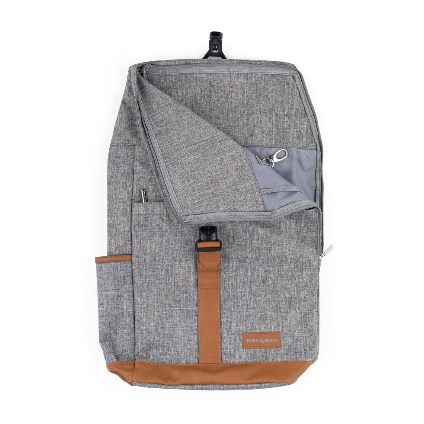 PETITE&MARS - Reppu vaihtotarvikkeille rattaita varten JACKOB harmaa