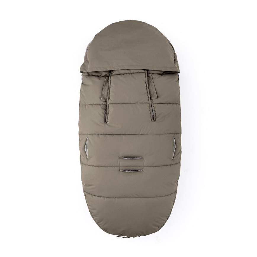 PETITE&MARS - SETTI Lasten vaunupussi 4-in-1 COMFY + työntöaisan lämmittimet FURRY Mocha Mousse