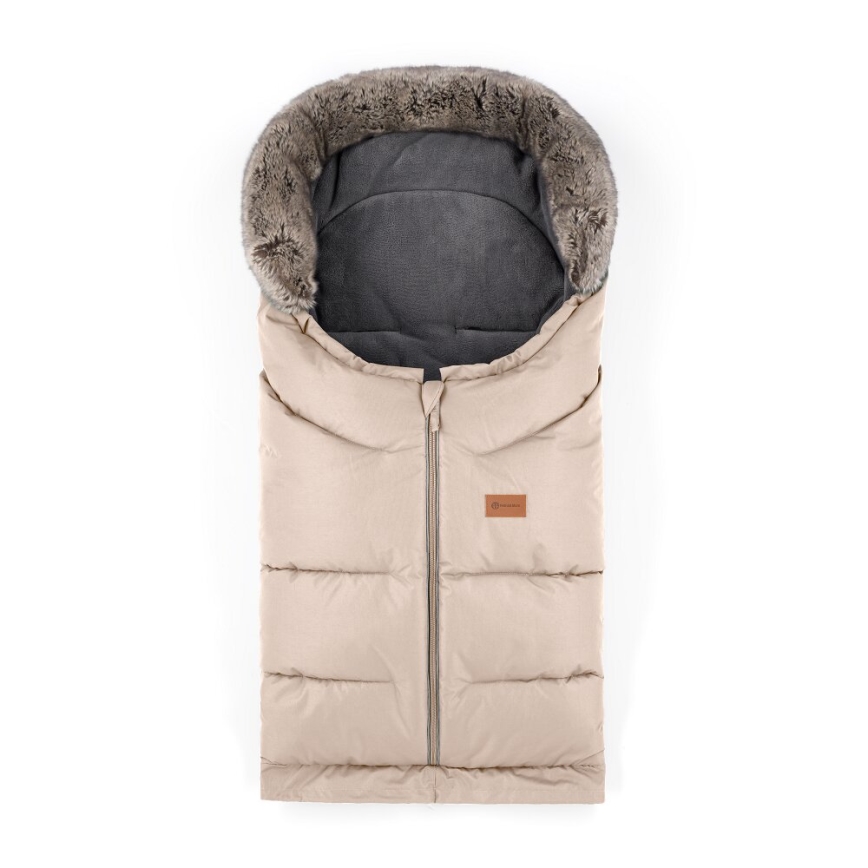 PETITE&MARS - SETTI Vauvan jalkapeite 4in1 ARCTIC + rattaiden käsisuoja FURRY Ruusu Petal