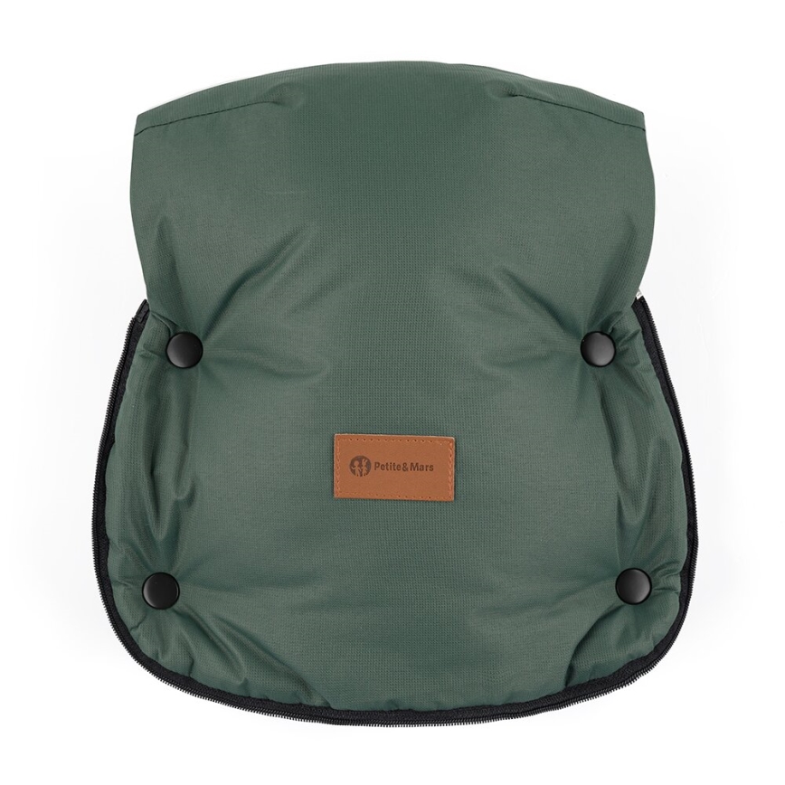 PETITE&MARS - SETTI Vauvan jalkapeite 4in1 ARCTIC + rattaiden käsisuoja FURRY Veritable Khaki