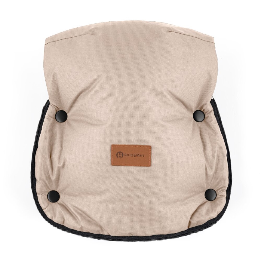 PETITE&MARS - SETTI Vauvan jalkapeite 4in1 COMFY + rattaiden käsisuoja FURRY Ruusu Petal