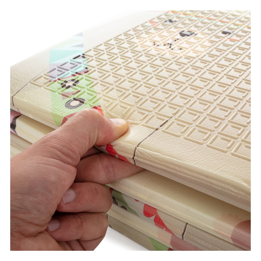 PETITE&MARS - Taitettava leikkimatto CAMPY ELEPHANT&FOX