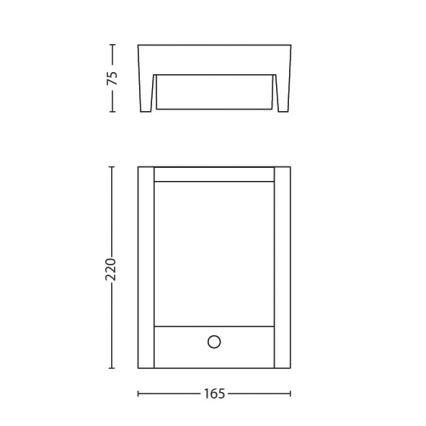 Philips - LED Ulkovalo anturilla LED/6W 4000K IP44