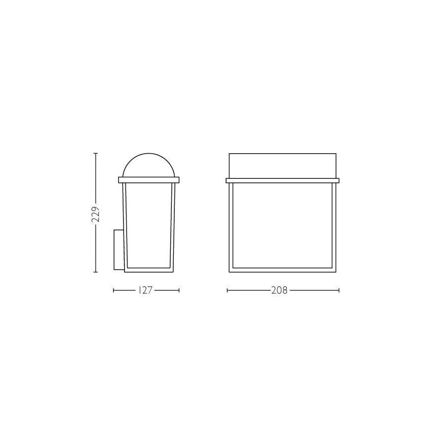 Philips - Ulkoseinävalaisin 2xE27/42W/230V IP44