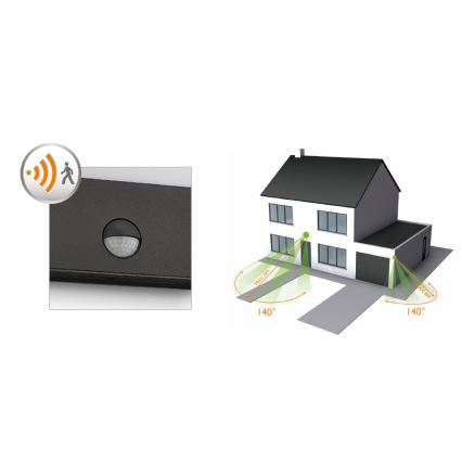 Philips - LED-ulkovalaistus anturilla 1xLED/3W IP44