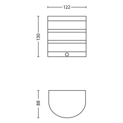 Philips - LED-ulkoseinävalaisin liiketunnistimella 1xLED/3W IP44