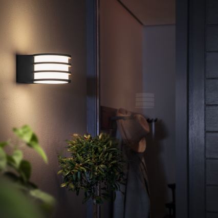 Philips - Hue LUCCA ulkokäyttöön tarkoitettu himmennettävä LED-seinävalaisin 1xE27/9,5W/230V IP44