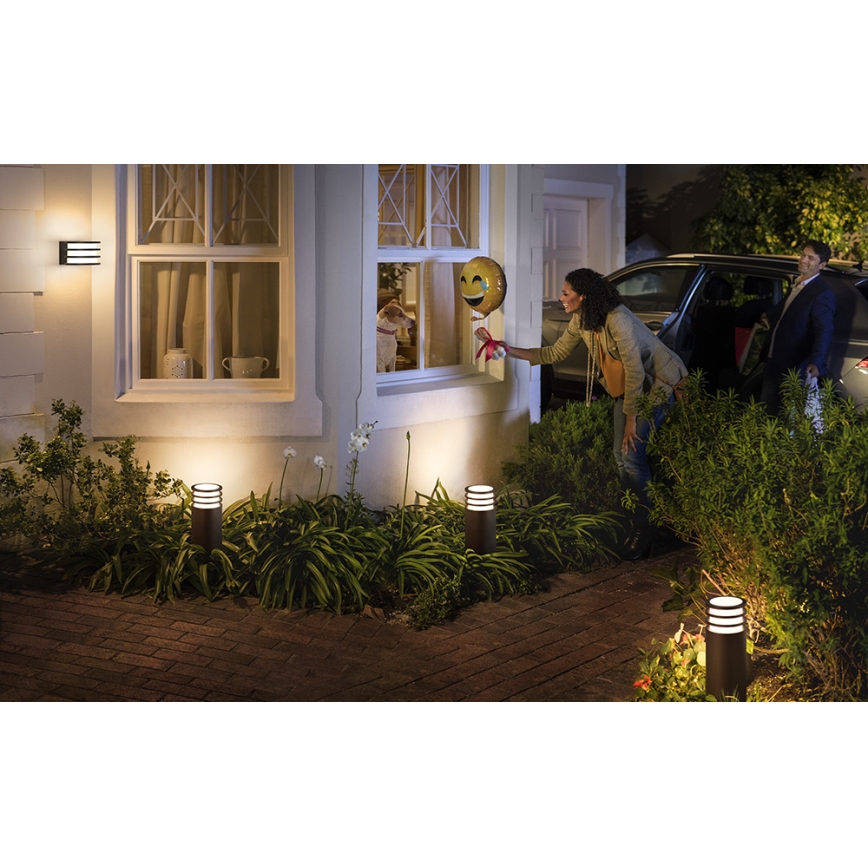 Philips - Hue LUCCA ulkokäyttöön tarkoitettu himmennettävä LED-seinävalaisin 1xE27/9,5W/230V IP44