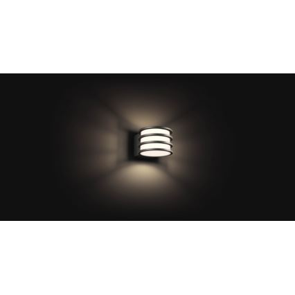 Philips - Hue LUCCA ulkokäyttöön tarkoitettu himmennettävä LED-seinävalaisin 1xE27/9,5W/230V IP44
