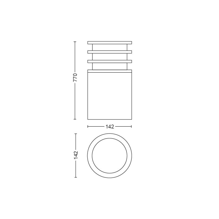 Philips - Himmennettävä LED-ulkolamppu Hue LUCCA 1xE27/9,5W/230V IP44