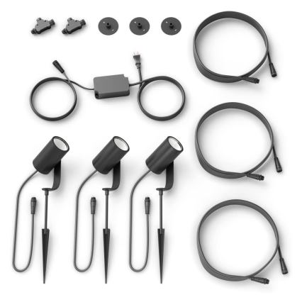 Philips - SETTI 3x LED-kohdevalaisin Hue LILY 3xLED/8W/230V IP65