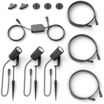 Philips - SETTI 3x LED-kohdevalaisin Hue LILY 3xLED/8W/230V IP65