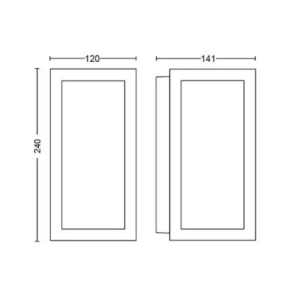 Philips - LED RGBW Himmennettävä ulkoseinävalaisin Hue IMPRESS 2xLED/8W/230V 2000-6500K IP44