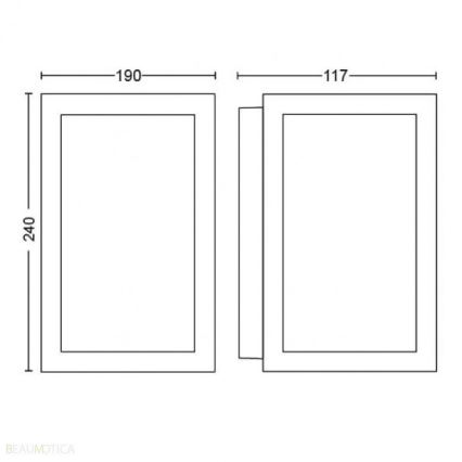 Philips - LED RGBW himmennettävä ulkokäyttöön tarkoitettu seinävalaisin Hue IMPRESS 2xLED/8W/230V IP44