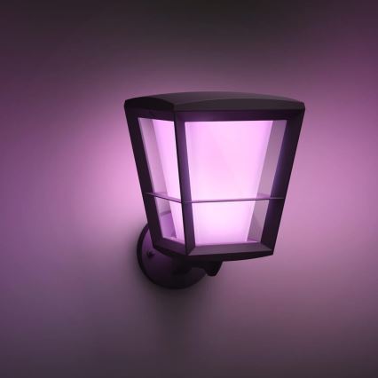 Philips - LED RGBW himmennettävä ulkokäyttöön tarkoitettu seinävalaisin Hue ECONIC LED/15W/230V IP44